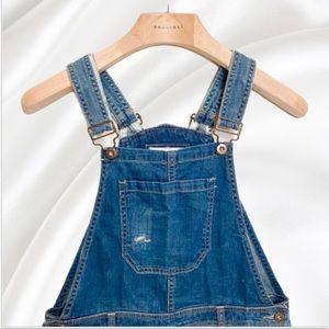 F21 Denim Overall Shorts